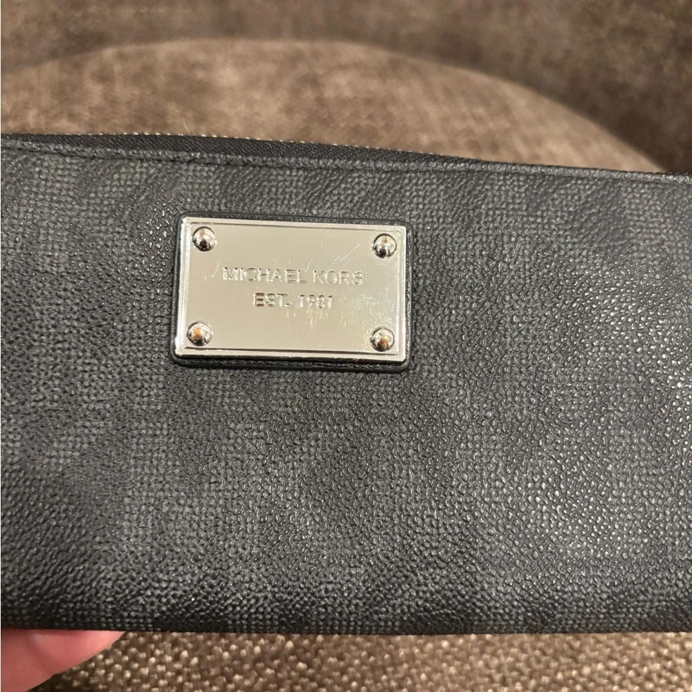 Michael Kors Black Leather Women's Wallet Bag - slightly used